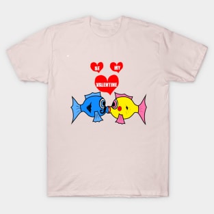 Be My Valentine Kissing Fish T-Shirt